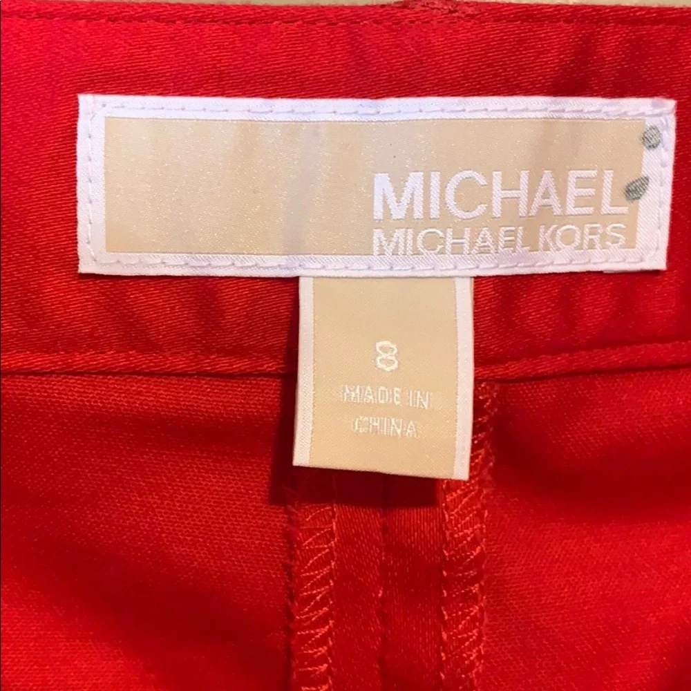 MICHAEL Michael Kors Red Straight-Leg Pants